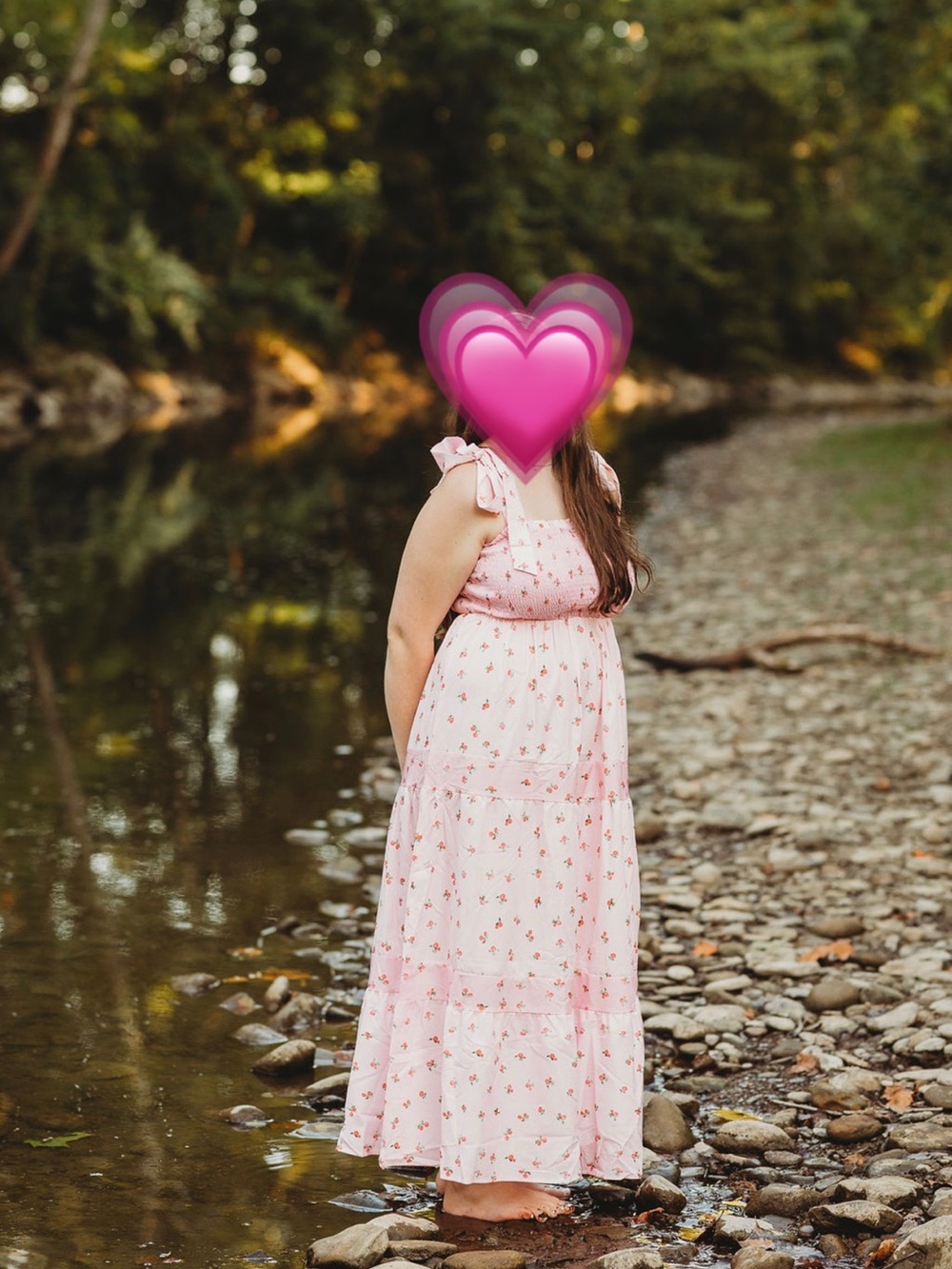 Pink Floral Tie-Shoulder Maxi Dress